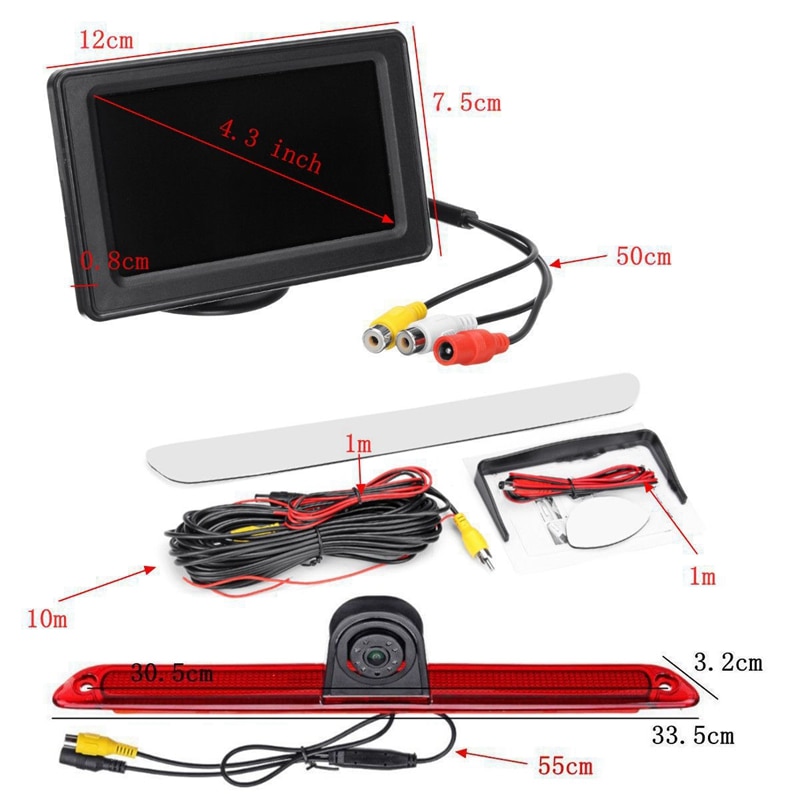 4.3 inch TFT LED Monitor + Reversing Backup Rear View Camera for Mercedes-Benz for Sprinter for Crafter 2006