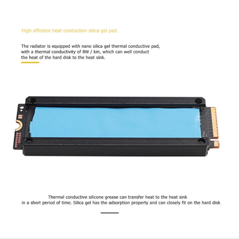 M.2 NVMe PCIE SSD Heatsinks Heat with Temperature OLED Screen Digital Display Thermal Pads M.2 Cooling Cooler Heatsink Heat