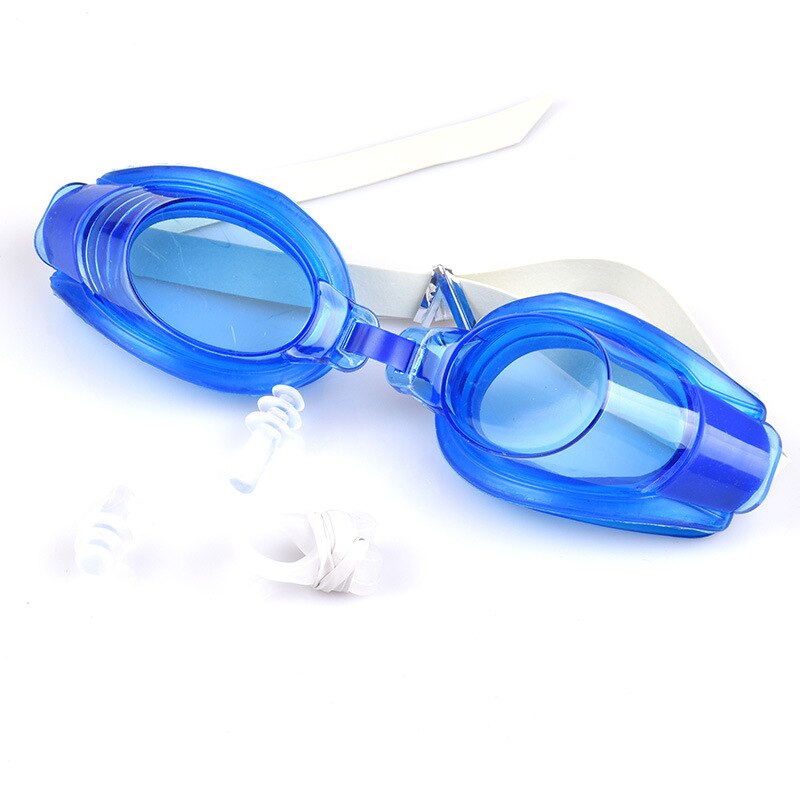 Adjustable Swimming Standing Glasses Goggles Swimming Goggles (earplugs + Nose Clip + Goggles) Three-piece Set