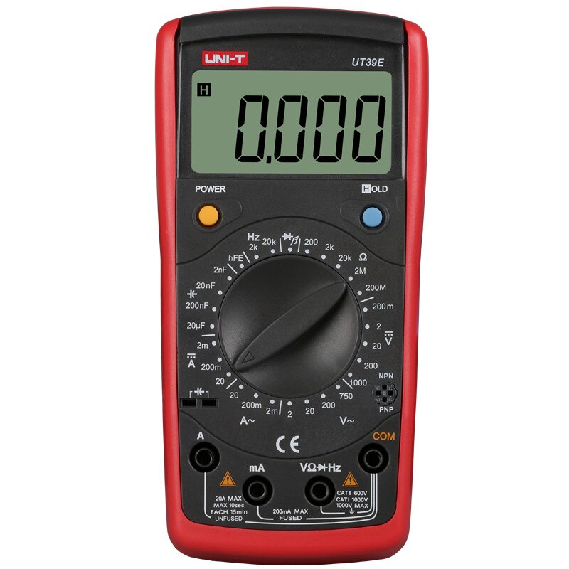 Digital Multimeter UNI-T UT39A/UT39B/UT39C/UT39E AC DC Handheld multimetro ture rms with lcd display: UT39E