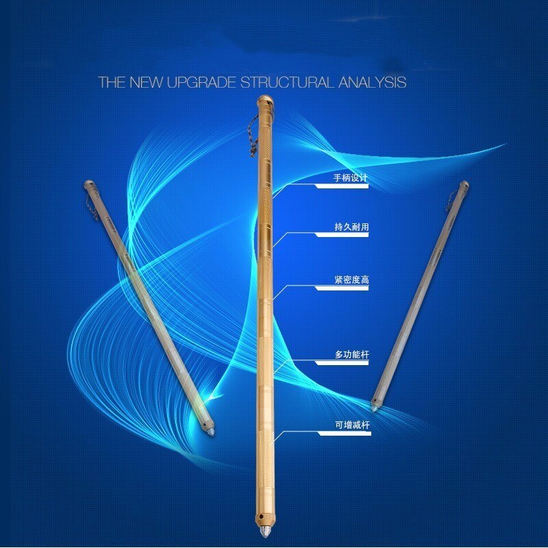 Outdoor Mountaineering Rod Fold Hit Stick Aluminium Alloy Hand Bring Mountain Climbing Self Protection Equipment Fight Camp Tool