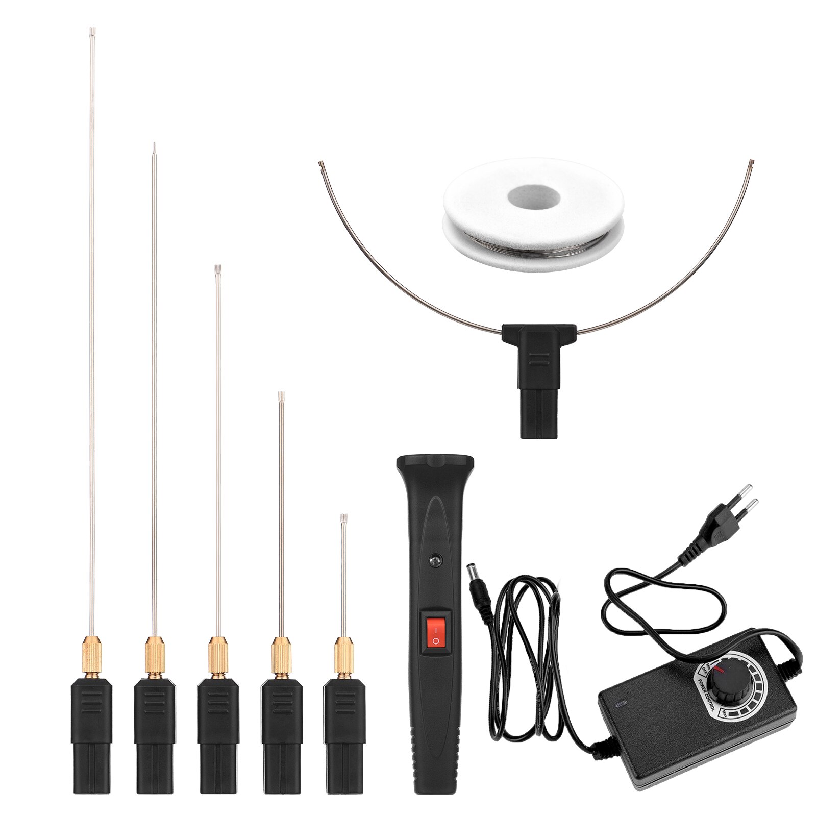 24W Elektrische Schuim Snijder Kit 0-300 ℃ Verstelbare Temperatuur Schuim Snijden Pen Wire Cutter Piepschuim Snijden tool Graveur: EU Adjustable Temp
