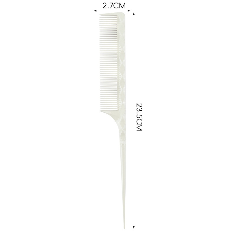 Peine de cola puntiaguda para peluquería, peines de estilismo para mujer, cepillo de pelo para corte de pelo, cepillo de dientes denso para peluquero: Morado