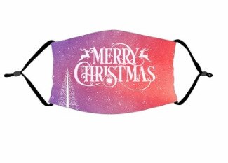 Christmas Decorations for Home Dust proof Print Face Cover Breathable Xmas Decor Santa christmas mask for women child and adults: 4