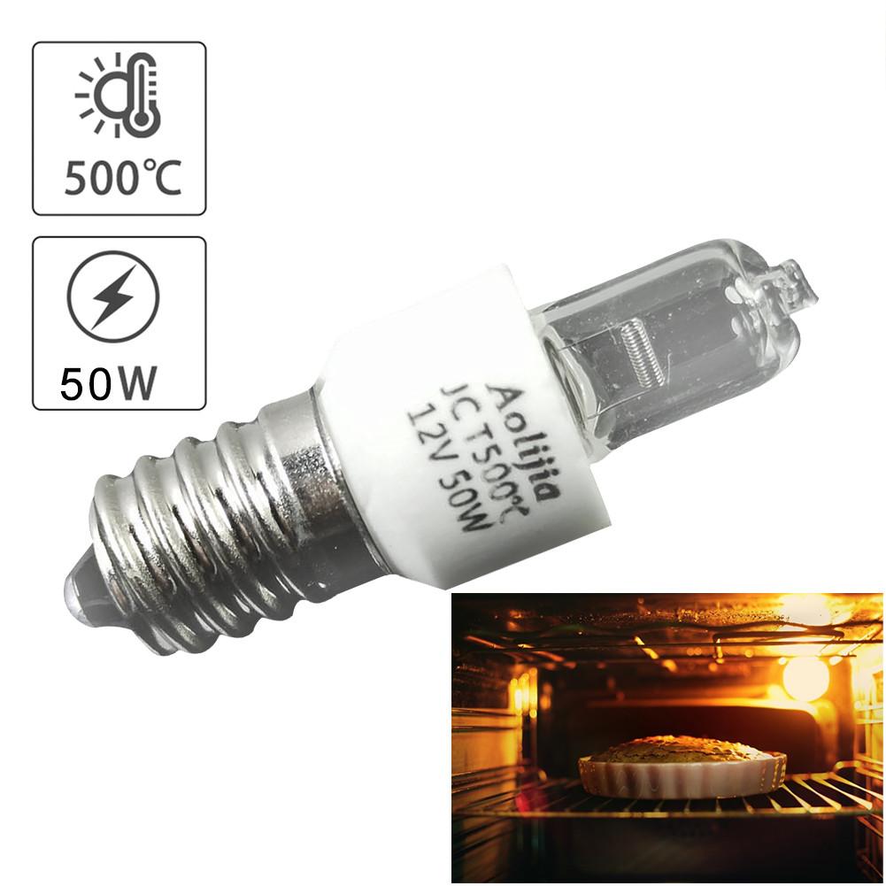 50W 12V E14 Oven Light Bulb High Temperature Resistant 500℃ Halogen Lamp Dryer Microwave Light Bulb