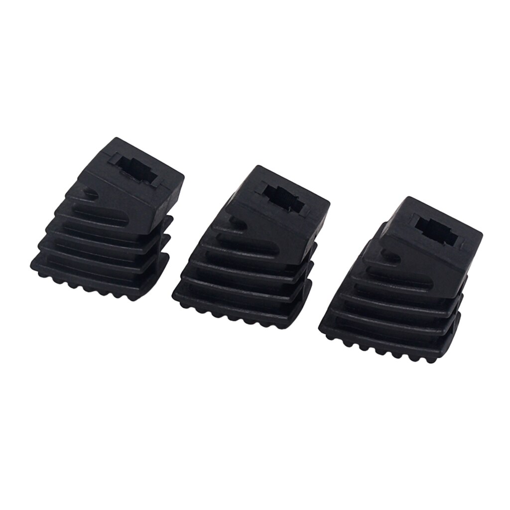 3pcs Drum Rubber Feet for Drum Hardware Cymbal Stands Replacement Part Black