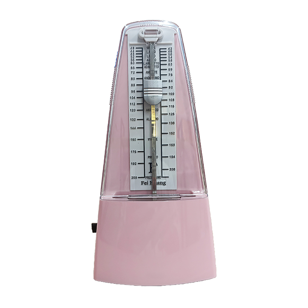 Toren Type Metronoom Mechanische Metronoom voor Piano Gitaar Bas Drum Viool Ukelele Muziekinstrument Universele Oefentool: Roze