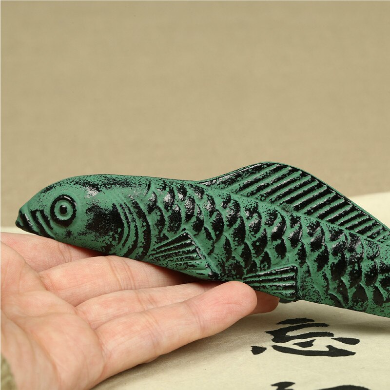 Vintage Inkt Schilderij Paperweights Leuke Draagbare Metalen Presse-papier Chinese Kalligrafie Paperweights Ijzer Papier Drukken Prop