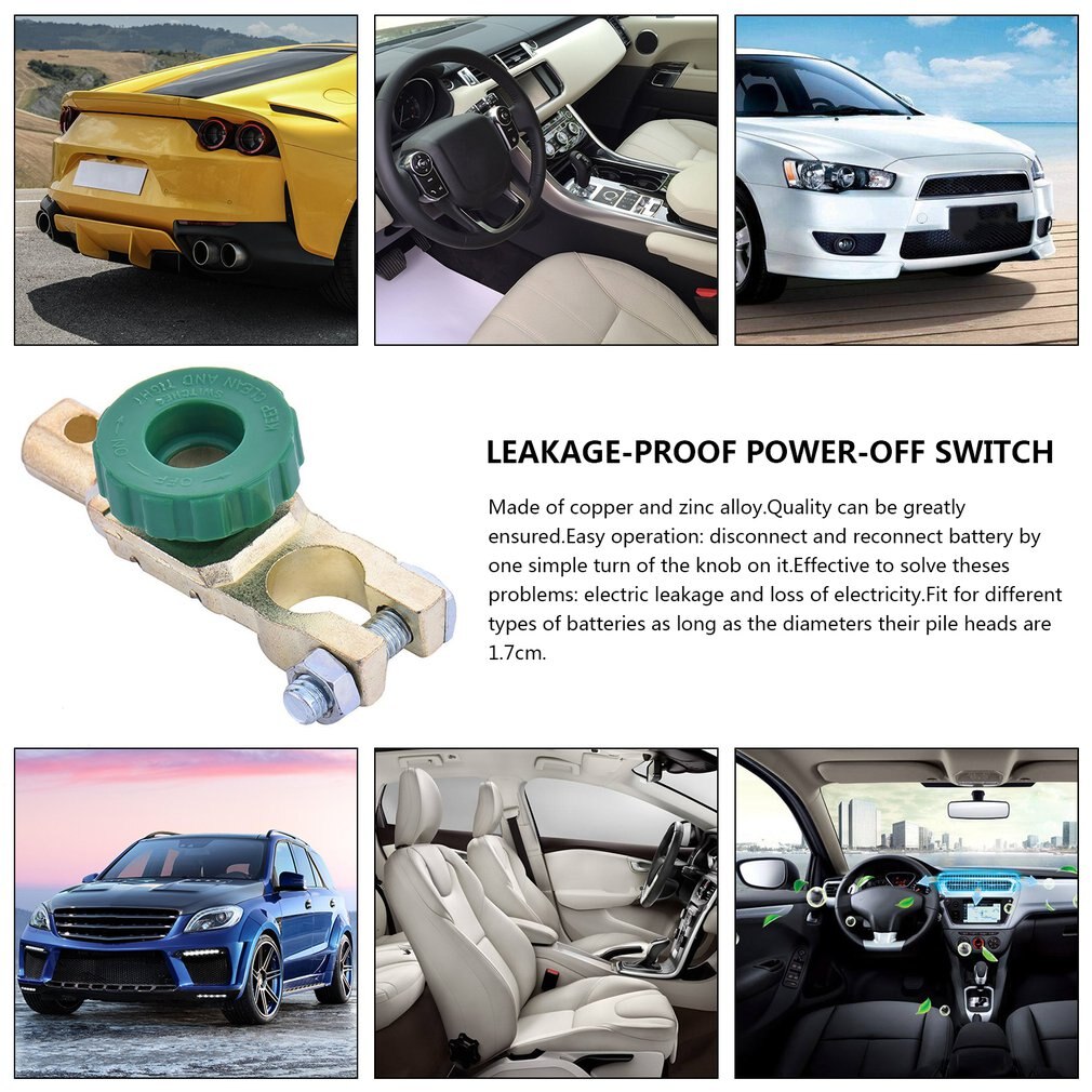 Zinc Alloy Copper Battery Terminal Link Switch Quick Cut-off Disconnect Isolator Switch Auto Car Accessories