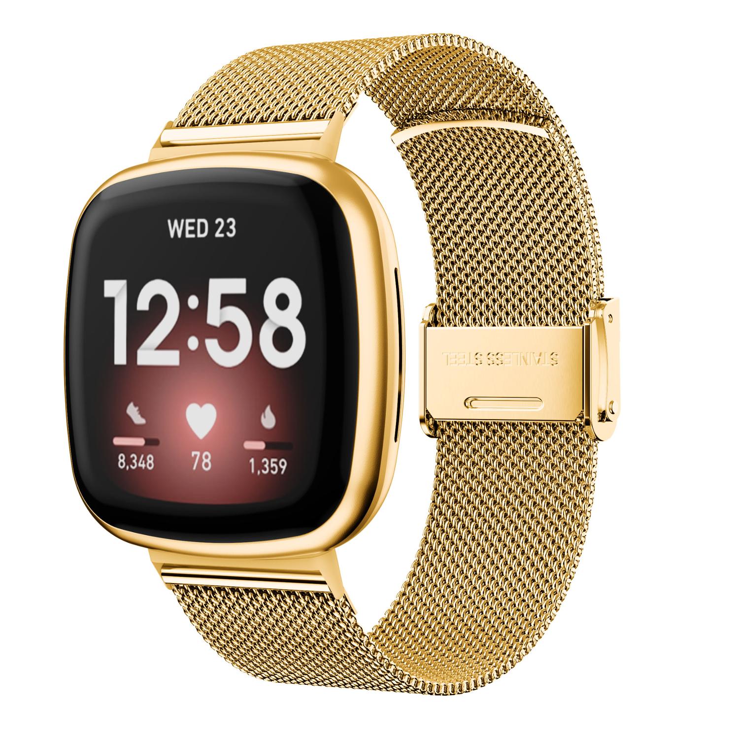 Voor Fitbit Versa 3 Rvs Metalen Fitbit Versa Bands Milanese Loop Voor Fitbit Sense /Fitbi Versa3 Smart Horloge accessoires