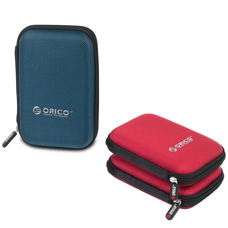 2x Orico Phd-25 2.5 Inch Hdd Bescherming Bag Box Voor Externe Harde Schijf Opslag Bescherming Case Voor Hdd Ssd (red & Blue)