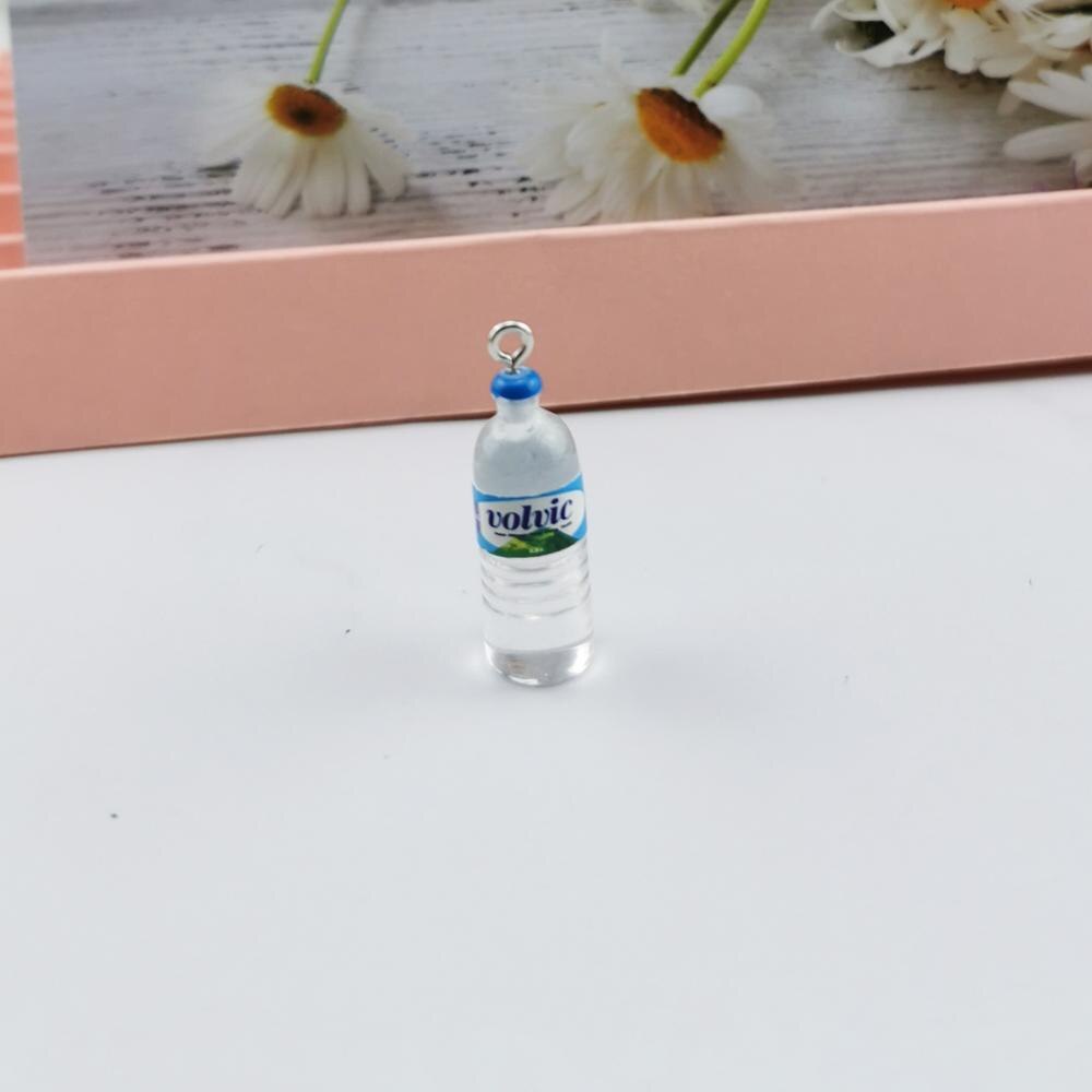 10 kpl vesipullokorut 3d hartsi vodka korvakorut riipukset löydöt avaimenperä kaulakoru riipus tee itse sisustus korut tarvikkeet askartelu: Oranssi