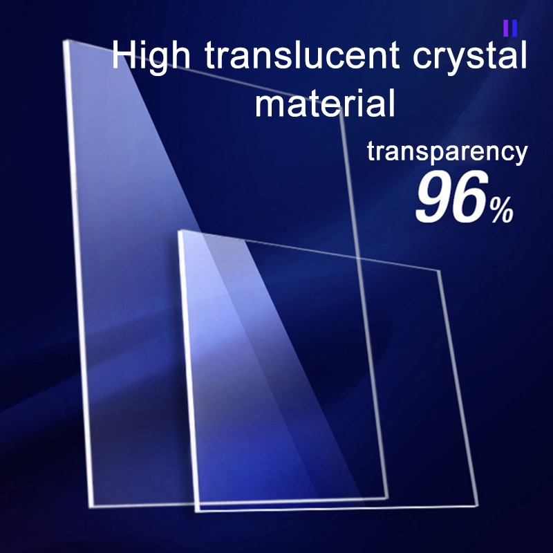 Transparent plexiglass plastic sheet acrylic sheet plexiglass polymethacrylate 1mm-9mm thickness 10x20cm length
