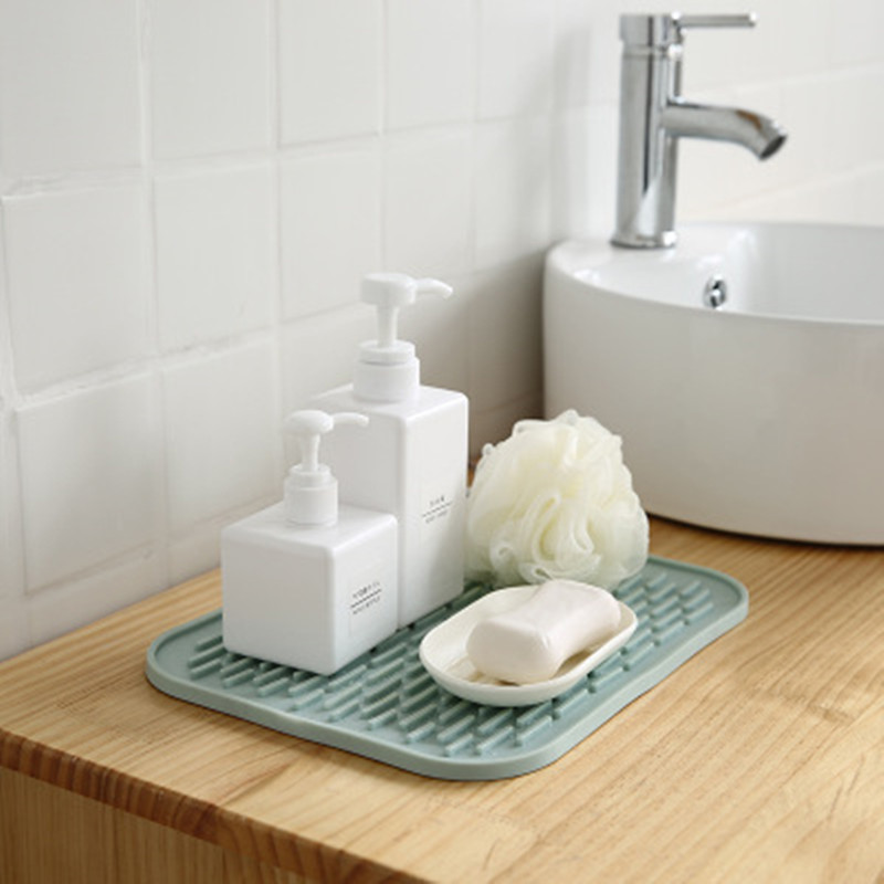 Silicone Anti Insulation Pad Square Non-Slip Coaster Tableware Drain Pot Mat Pot Dish Placemat