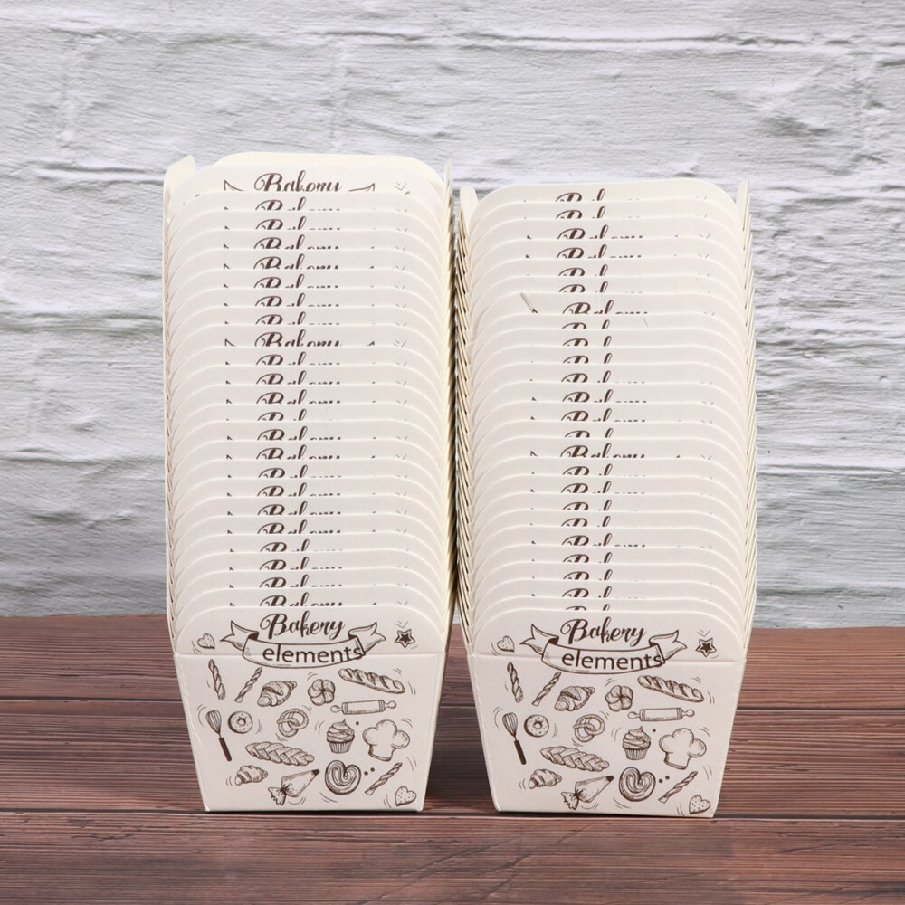 100 pièces mignon papier Cupcake tasses carré jetable gâteau tasse résistant à la chaleur Dessert bols Mini gâteau boîte fournitures de fête (point bleu): White