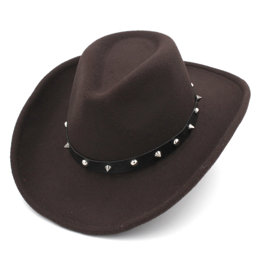 Mistdawn western cowboy panama punk elsker top hat unisex bred opadvendt roll-up randen chapeau udendørs fest gade strand kirke kasket: Kaffe