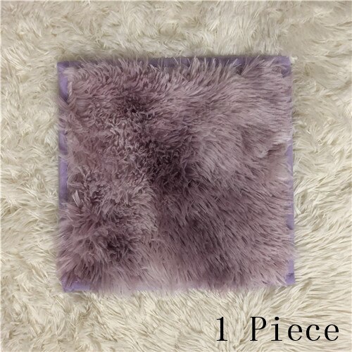 RAYUAN Abstufung Polyester Wildleder Plüsch zottelig Teppich DIY Puzzle matt Warme Weiche Bereich Teppich Anti Unterhose freundlicher Baby Spielen Matten playmat: Violett / 40x40cm