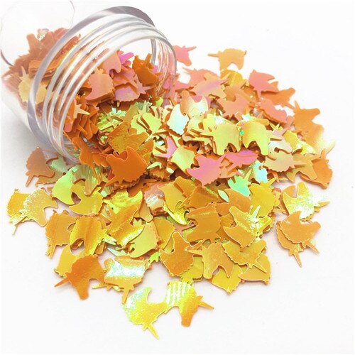 Pailetten 8*12 Mm Grote Eenhoorn Vorm Losse Pailletten Diy Ambachten Handgemaakte Niveau Toneelvoorstellingen Kleding Naaien Accessoires 10G: AB orange