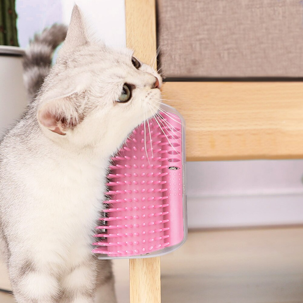 Kæledyr hårfjerning massage kam plejebørste kat skraber hårfjerning børste kattehjørne ridser gnidningsbørste