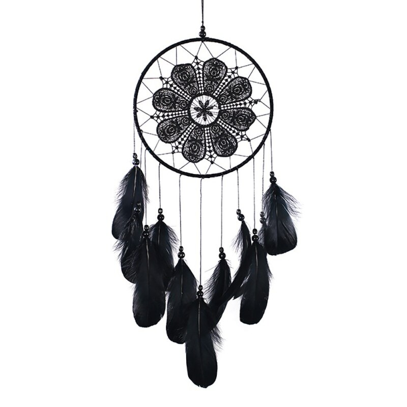 Nordic Indian Style Dreamcatcher Handmade Wind Chimes Hanging Pendant Dream Catcher Home Wall Art kids room Hanging Decorations: B