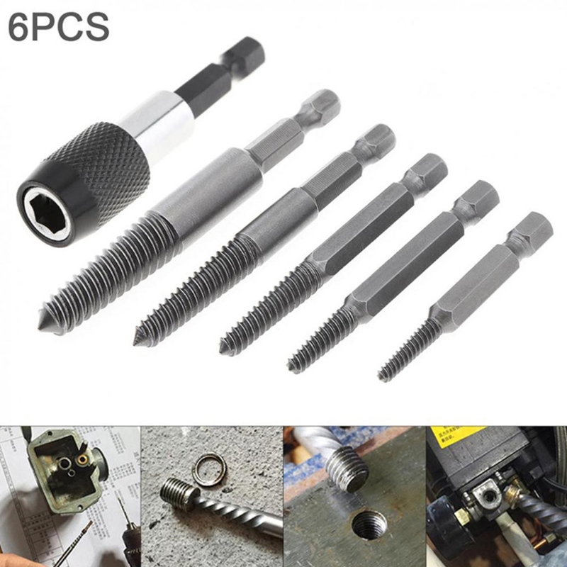 Damaged Screw Extractor Kit Peel off Set Hand Tool Gadget Men's Free Broken Bolt Peeled Screw Remover Quick Removal