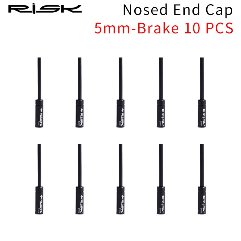 Risico 10 Stks/partij Universele 4 Mm/5 Mm Mtb Racefiets Fiets Brake Shift Kabel Nosed End Cap Lijn/Draad Buis Stofdicht Mouw Aluminium: 5mm-Brake 10 PCS