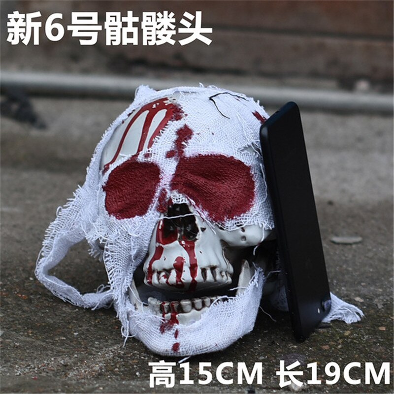 entsetzlich Schädel Statue Skulptur Halloween Bar Nachtclub Dekor Handwerk Malerei Requisiten Bar KTV Zähler Hause Dekoration: 6