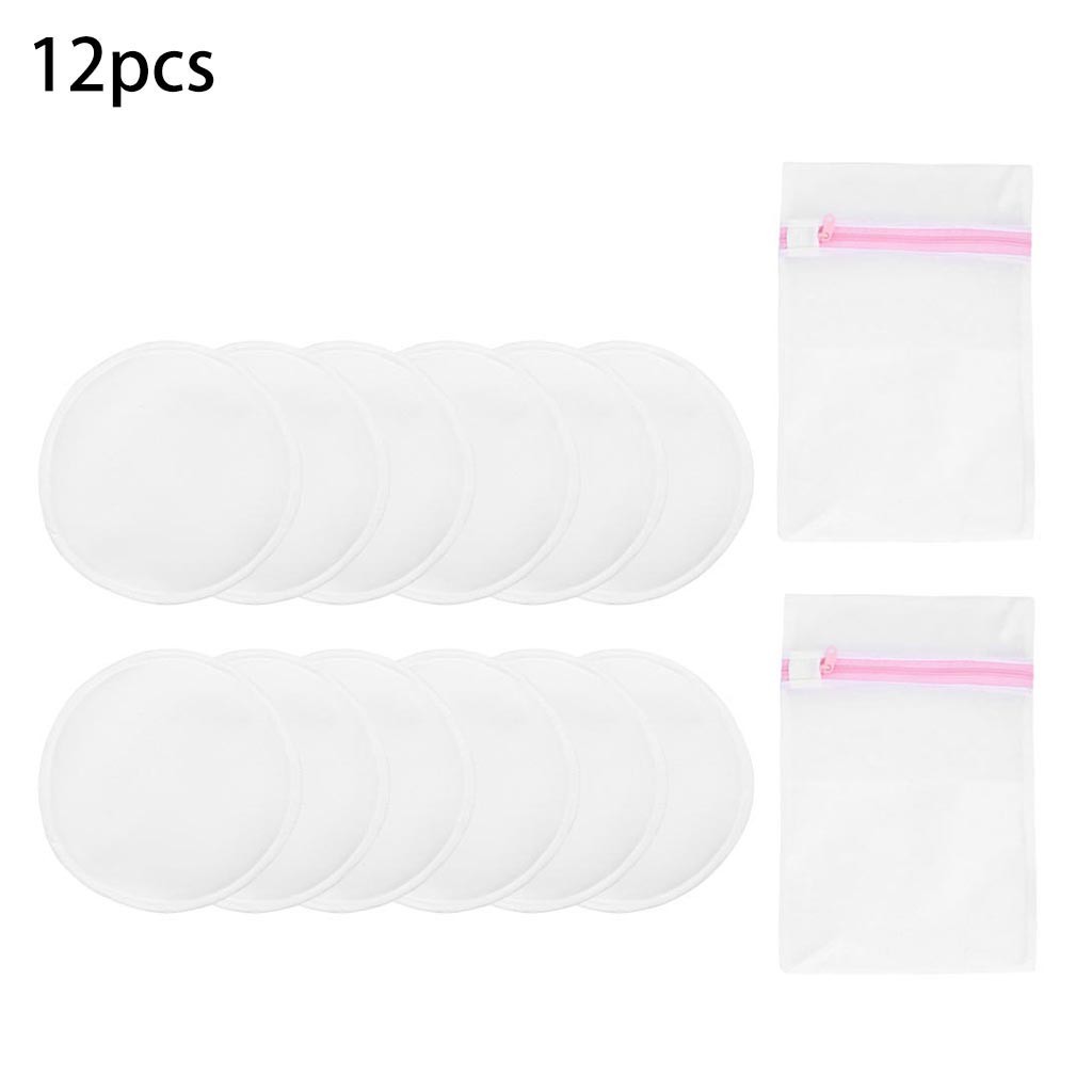 12Pcs Organic Bamboo Nursing Breast Pads Breastfeeding Nipple Pad Maternity Reusable Nipplecovers Breast Feeding Nursing Pads: Default Title