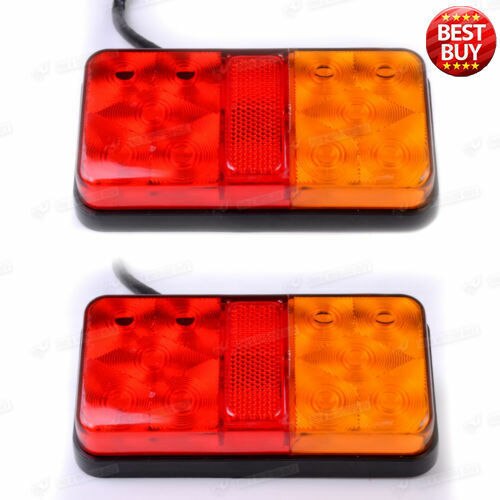 Par 12v bagstop 10 led lygter baglygte blinklygte trailer lastbil varevogn lastbil