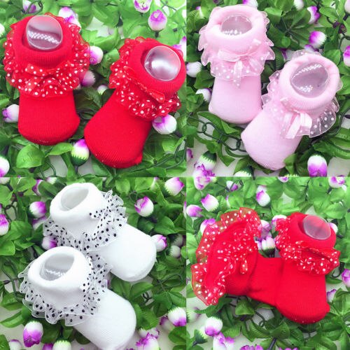 Nette Baby Mädchen Prinzessin Spitze Dot Tutu Socken Kinder Mädchen Neugeborene kind Weiche Stretch Socken Baumwolle Kurze Knöchel Hohe Socken sokken