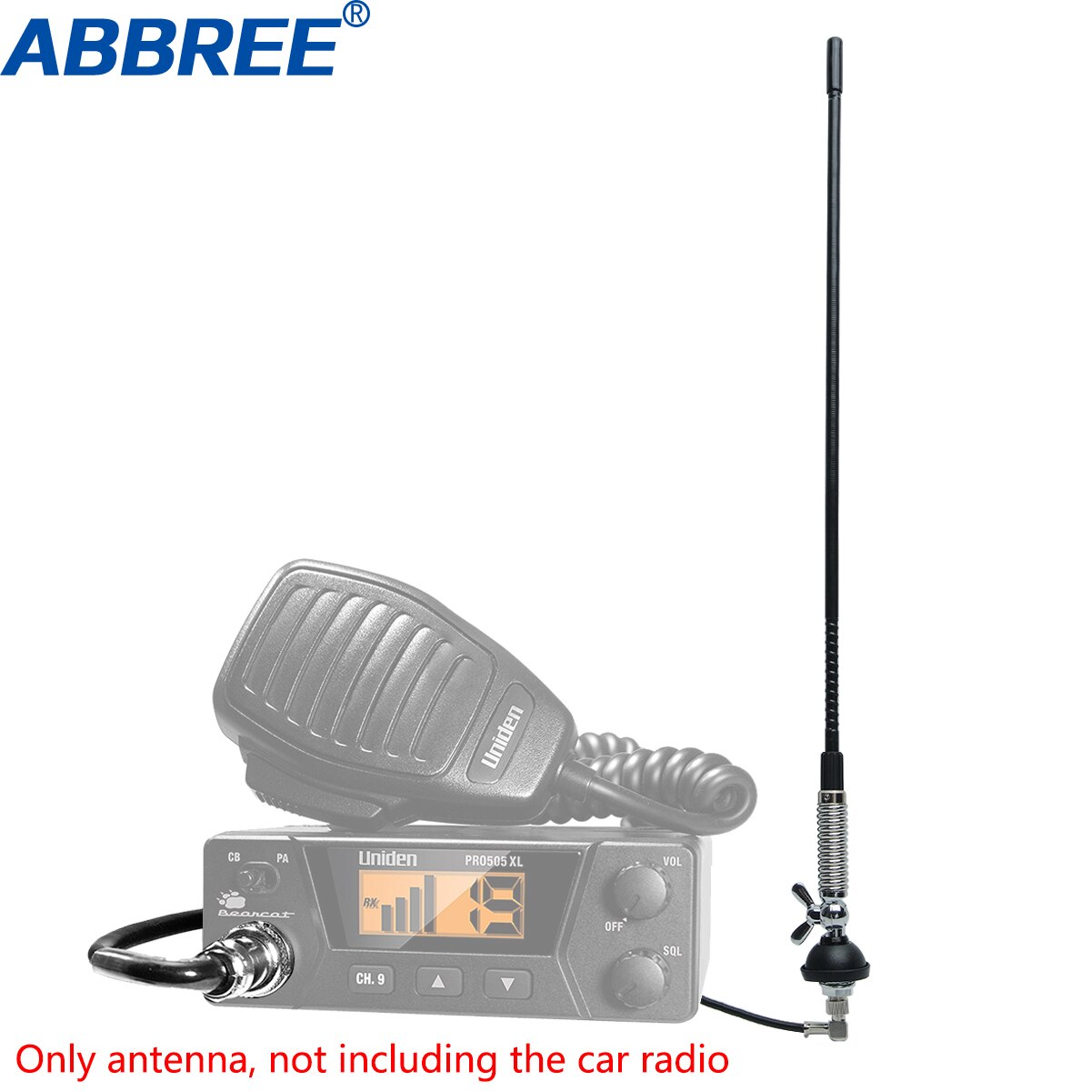 ABBREE T3 CB Radio 27Mhz Antenna with 4 meters Cable For Cobra Midland Uniden Maxon Anytone Mobile Car Citizen Band Radio