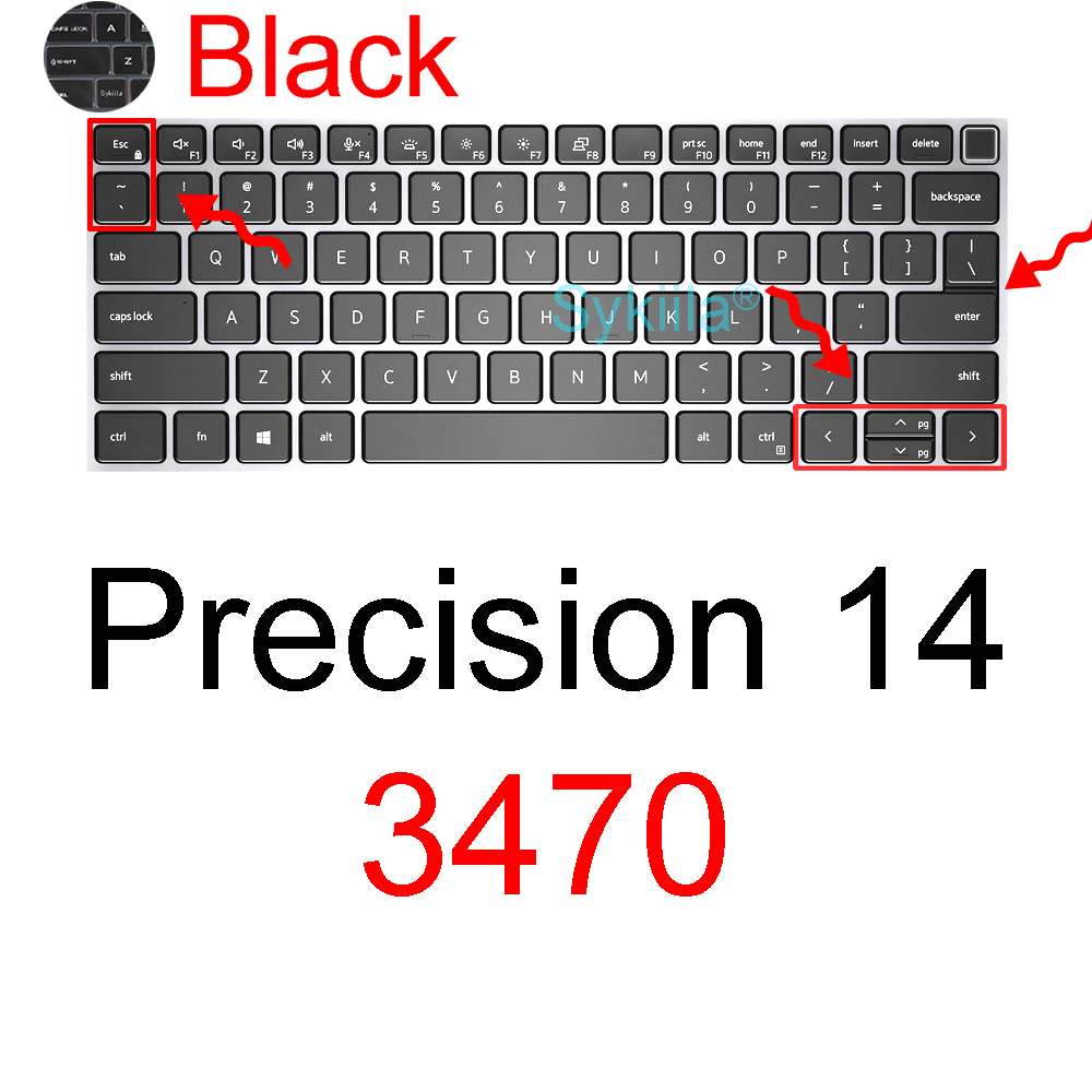 Keyboard Cover for Dell Precision 7550 7560 7750 7760 7720 7730 7740 Mobile Workstation 15.6 17.3 Silicone Protector Skin Case: Red