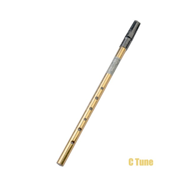 Irish Whistle Flute C Or D Key Ireland Flute Tin Penny Fulte Whistling Metal 6 Hole Aluminum Alloy Or Brass Musical Instrument: Gold C