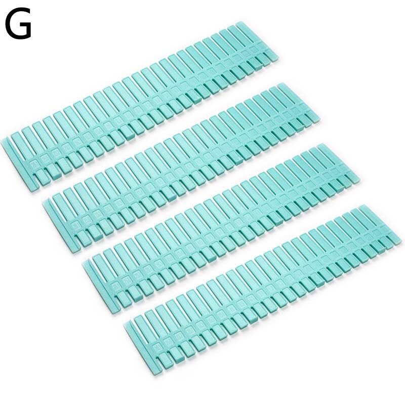2/4PCS DIY Drawer Dividers Drawer Separator Organizers DIY Plastic Grid Adjustable Plastic Divider Household Storage Daily Use: G