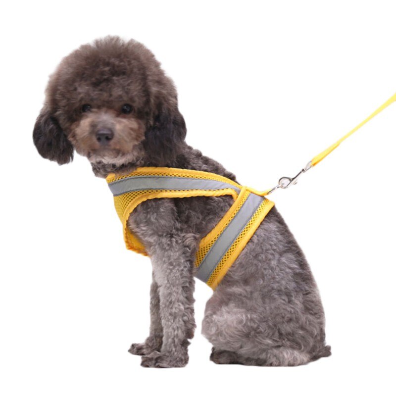 Verstelbare reflecterende hondenharnassen, ademend mesh-harnas, zacht verstelbaar veiligheidsharnas voor honden, klein en groot.