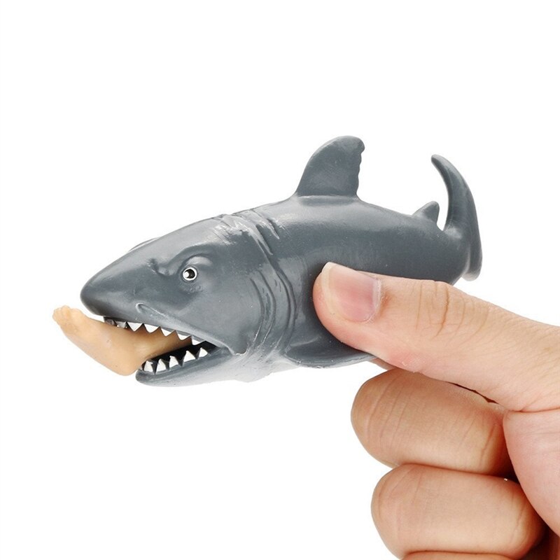 Decompression Toys Gray Cannibal Shark Squeeze Toy Durable Soft Comfortable Shark Squeeze Toy