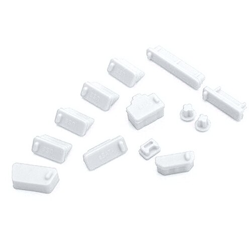 13 pièces/ensemble Silicone Anti-poussière bouchon couvercle ordinateur Portable bouchon Anti-poussière ordinateur Portable Anti-poussière Usb bouchon Anti-poussière accessoires d'ordinateur Portable: WHITE