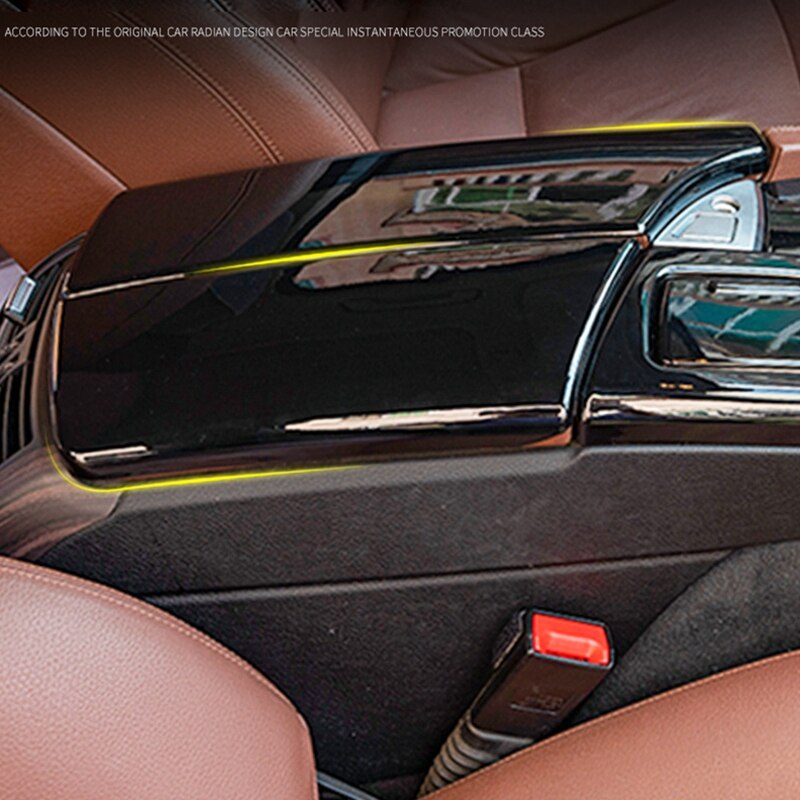 Czarny błyszczący środek samochodu podłokietnik osłona panelu ramka dla-BMW serii 5 F10 F18 520 525 523 528Li 2011-2017 samochodów stylizacji