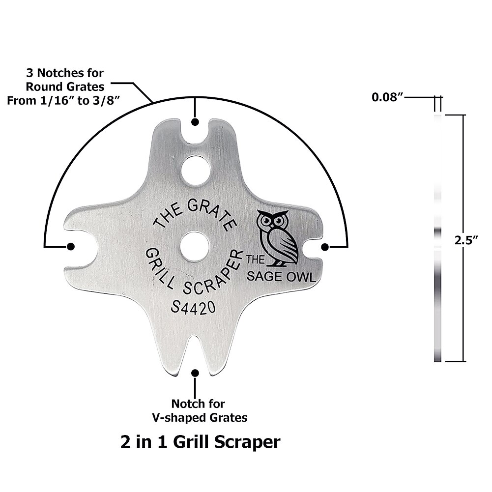 Nettoyeur de grilles de Barbecue en métal Portable, grattoir de Barbecue, outil de nettoyage Portable et une aide agréable pour le nettoyage des grilles de Barbecue
