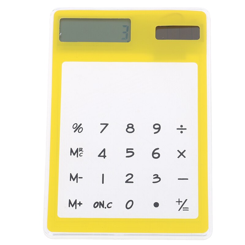 8 Digit Touch Screen Ultra slim Transparent Solar Stationery Clear Scientific Calculator use for Student School Office