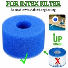3/5pc swimmingpool filter skum genanvendelig vaskbar svamp patron egnet boble jetted ren spa til intex  s1 type pool filter