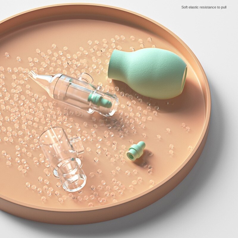 Aspirador de nariz para bebé, dispositivo de succión de nariz para recién nacido, limpieza de descarga de congestión nasal, Dectable infantil, Verde