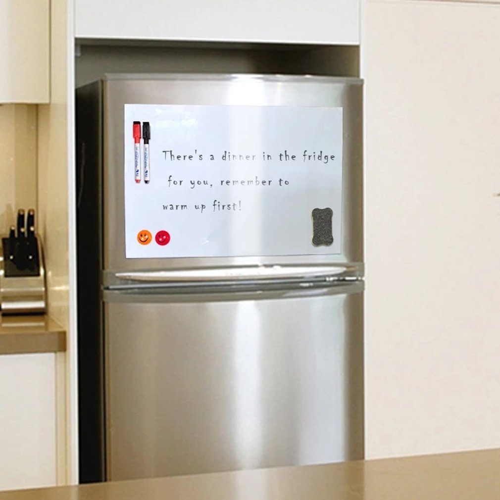 A3 Rounded Refrigerator Magnet White Small Whiteboard Children's Magnetic Office Billboard Soft Whiteboard