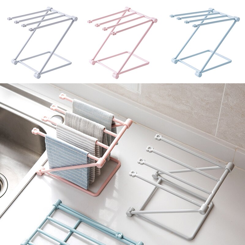 Utile en plastique pliable serviette stockage cintre matériel accessoire suspendus organisateur salle de bain approvisionnement placard serviette étagère
