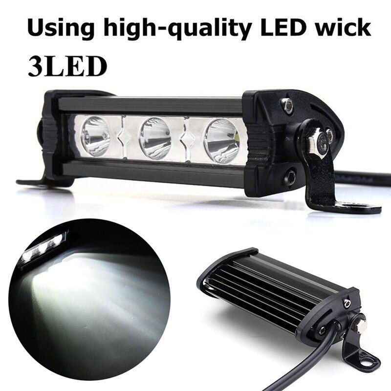 Plastic Auto Styling 4 ''9W 3LED Verlichting Bar 12V Drl Led Auto Verlichting Bar Spotlight runnig Lichten Voor Offroad Atv Suv