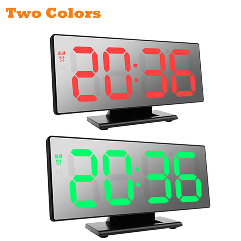 Aa 1Pc Led Digitale Wekker Multifunctionele Digitale Nachtlampje Thermometer Display Elektronische Spiegel Lamp Klok