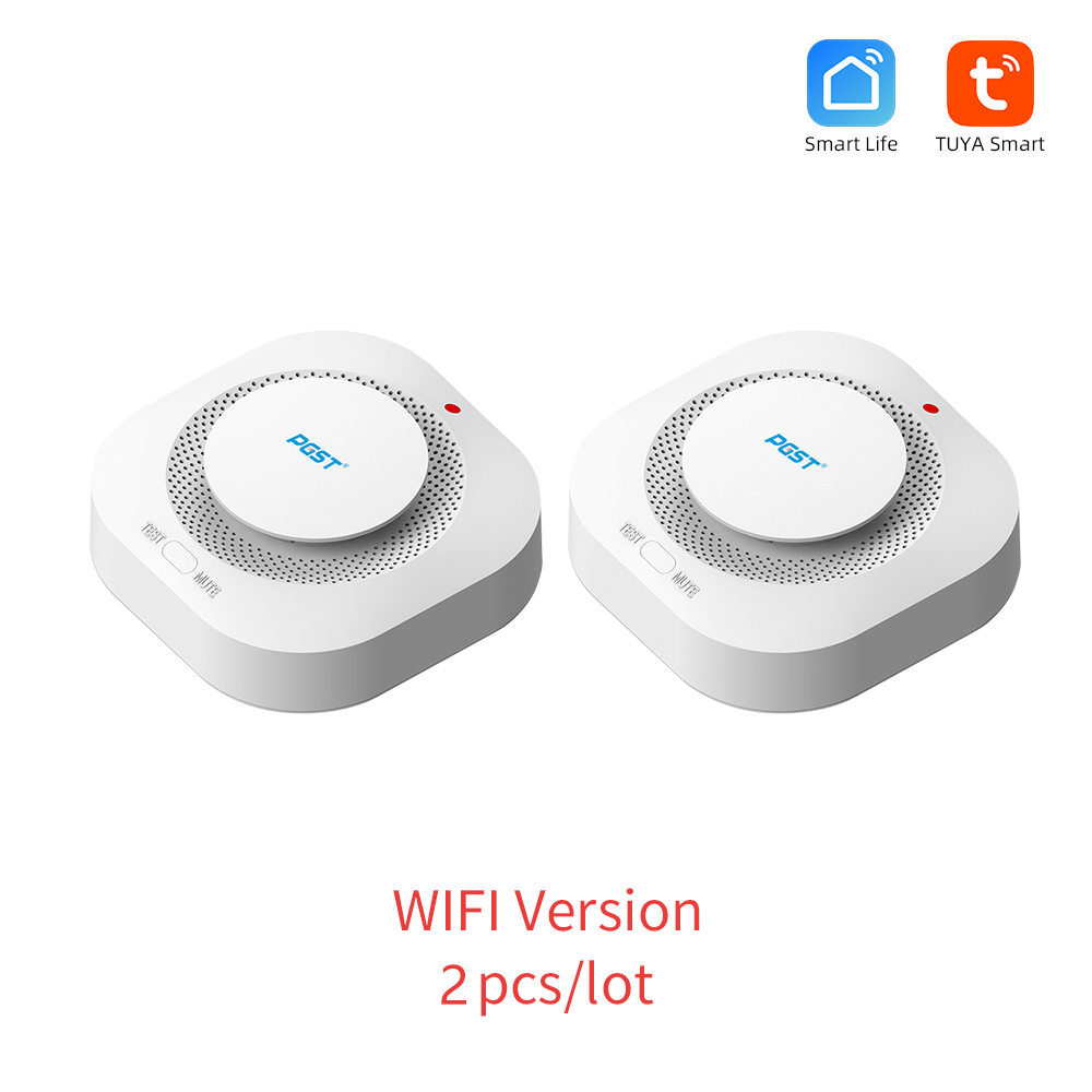 WiFi Fire Protection Smoke Sensor Alarm Detector Smart Life app and Tuya Smart app Control work with Alexa and Google assistant