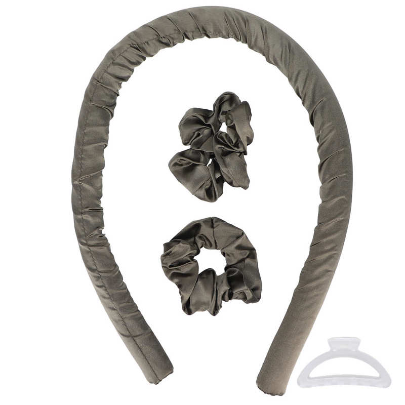 Heatless Curling Rod Headband No Heat Curls Ribbon Hair Rollers Sleeping Soft Headband Hair Curlers DIY Hair Styling Tool: green