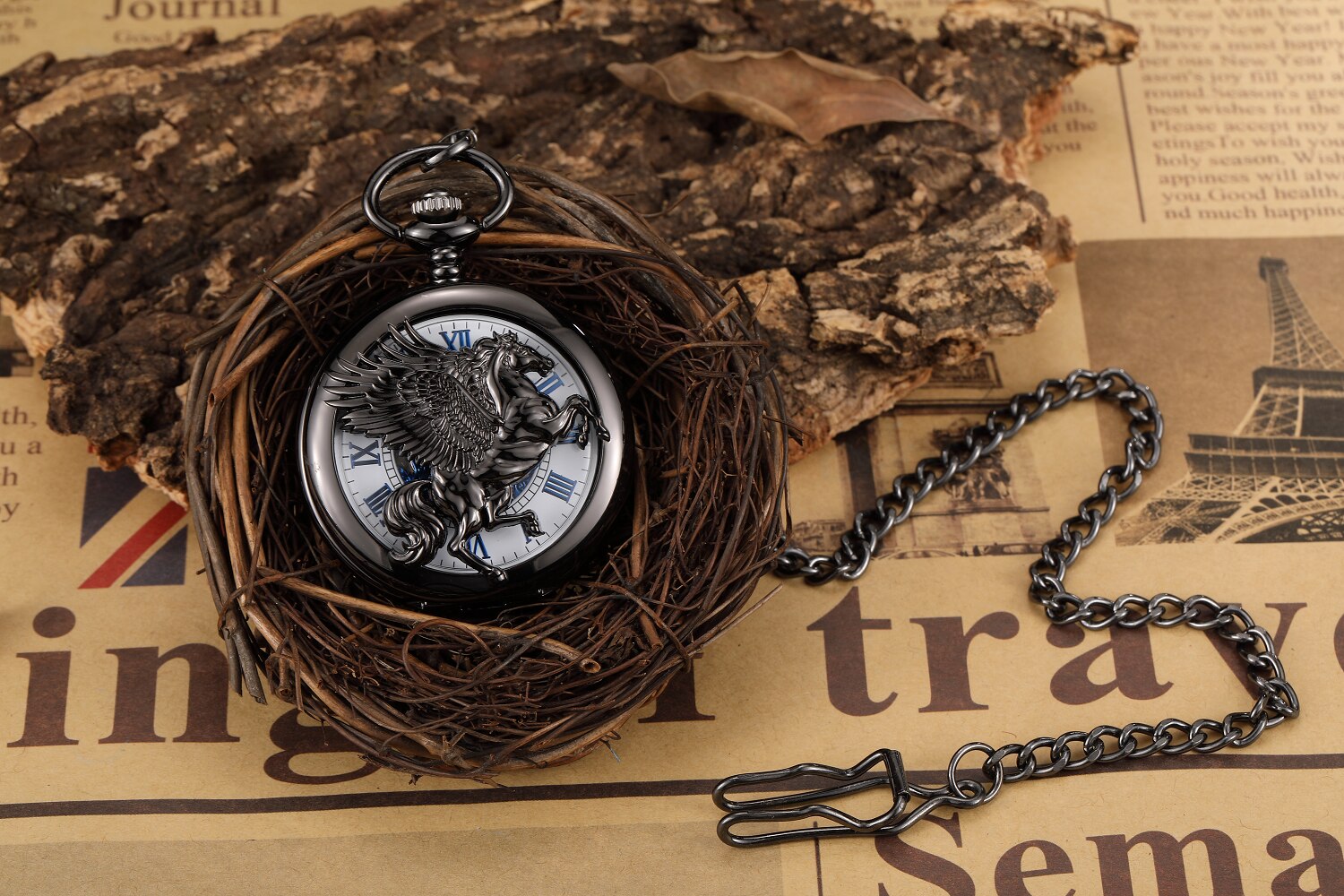 Antiek Zakhorloge Steampunk Vintage Romeinse Cijfers Automatische Mechanische Mannen Horloges Ketting Retro Klok Keten Reloj Hombre: 7
