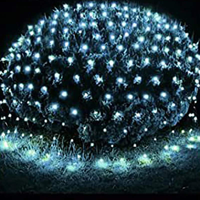 1,5x1,5 M 3x2M 6x4M LED malla de red guirnalda de luces guirnalda ventana cortina Navidad Hada luz boda vacaciones luz: Verde / 31-40 W